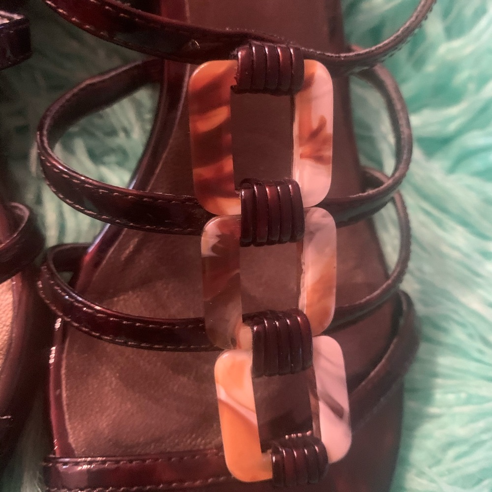 Stuart Weitzman Tortoise Shell Sandals Size 7 1/2 - image 4